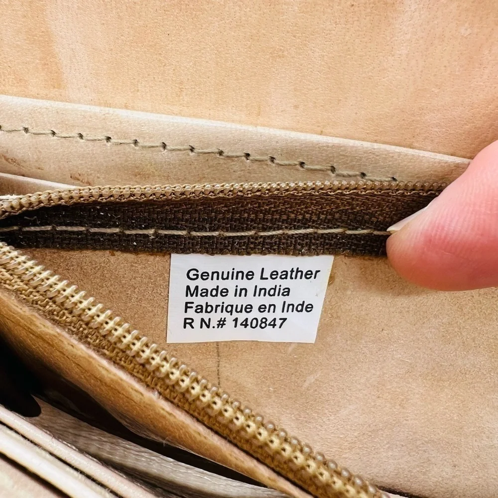 STUDIO CALEIDOSCOPE UNISEX LEATHER ZIP-AROUND ARTISIAN WALLET